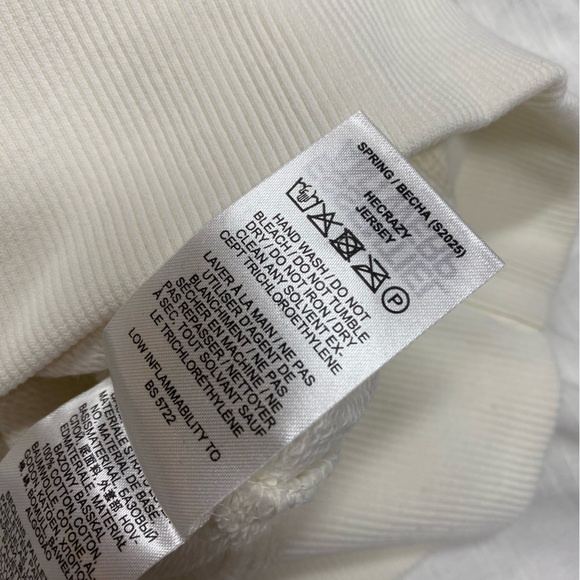 Essentiel Antwerp Hecrazy embroidered sweatshirt in off-white organic cotton - Picture 9 of 10